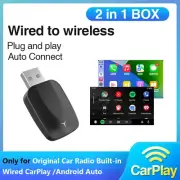 Wireless CarPlay 2in1 Android Auto Plug and Play forOEM Wire Dongle Mini Adapter