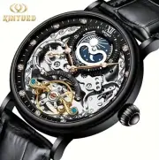 Men'S Watch Waterproof Fashion Student Men'S Watch Double-Sided Hollow Automatic