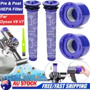 Pre & Post HEPA Filter For Dyson V8 V7 Animal Absolute Fluffy Cordless Vacuum AU