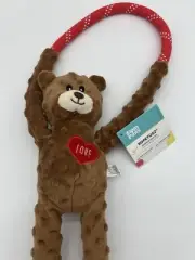 Zippypaws Love Bear Rope Tugz Durable Dog Toy*FREE SHIPPING*RARE*