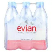 Evians Spring Water Natural Spring Water - Case of 4 - 16.9 FL oz.