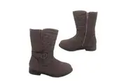 Bellissimo Luna Little Girls Boots Mid Rise Zip Side Stitched Pattern
