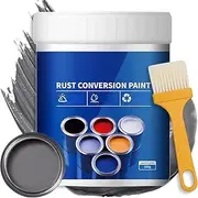 Qidaxia Rust Conversion Paint,2-In-1 Rust Remover For Metal & Primer,Multifunctional Water-Based Cover Primer Agent,Effective rust Remover,Long Lasting Protection (Grey)