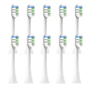 10PCS Vacuum Sealed Packed Replacement Brush Heads for X3 X3Pro X3U X5 V1 D3 Electric Toothbrush ,White