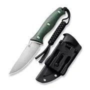 CIVIVI Knives Stormridge C23041-3 Fixed Blade Green Micarta Nitro-V Steel Knife