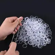 500 Pcs Clear Elastic Hair Bands for Women, Clear Hair Elastic Bands for Women, Elastic Bands to Beautify Your Hair, Clear Rubber Bands for Hair Braiding, Wedding Hairstyle
