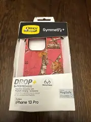 OtterBox Symmetry Series Case with Magsafe for iPhone 13 Pro Real Tree Pink Leaf