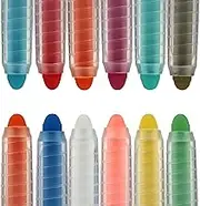 TIESOME Dustless Chalk for Kids, 12Pcs Non-toxic Erasable Washable Toddler Chalk Art Tool for Blackboard Kids Children Drawing Writing
