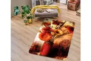 3D Flower Vase 33207 Non Slip Rug Mat