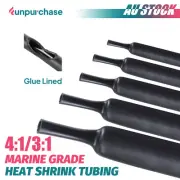 4:1/3:1 Black Heat Shrink Tubing Glue Cable Shrink Sleeving Wire Wrap Insulation