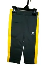 John Deere Toddler Boys 1 Piece Pants 3T black/yellow side stripe