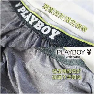 【PLAYBOY】2+1件組 無印風橫向氣網舒適撞色平口褲-速(四角內褲/男內褲)