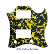 For US Gibson SG Full Face Guitar pickguard With PAF Humbucker, Yellow Tortosie