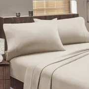 Accessorize Flannelette Egyptian Cotton Sheet Set Linen Single