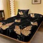 1 Piece of Kingdee Opera ScorePattern Frosted Bedsheet,Bedroom Printed Bedspread