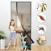 Reversible Magnetic Screen Mesh Net Anti Mosquito Fly Insect Door Curtain 39x83"