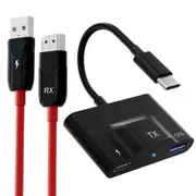 Wireless HDMI Transmitter and Receiver, USB C Wireless HDMI Extender Plug and Play, Support Long Range and 5GHz for Streaming Video Audio from Laptop PC to Projector