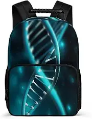 [WYUSPGK] Double Shoulder Bag, Science Gene Strand Print Travel Backpack Regular Backpack Tech Backpacks for Work,travel,business Trips,etc., Science Gene Strand, 40x28x16cm
