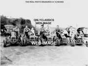 1941 MIDGET CAR LINEUP PAPPY HOUGH'S FIVE LITTLE PIGS AUTO RACING PHOTO INDY 500