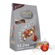 LINDOR Milk Assorted Chocolate Candy Truffles, Chocolate Candy with Smooth, Melt