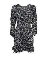 LARA SHORT SILK DRESS FR34,FR36,FR38,FR40 Black
