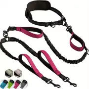 2 In 1 Hands Free Double Dog Leash For 2 Dogs With Padded Handles Running Leash