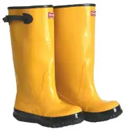 Safety Works 2KP448111 Waterproof Over-The-Shoe Knee Boots, Yellow, 17 In., Size