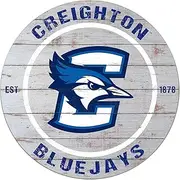 KH Sports Fan Creighton Bluejays Weathered Circle Sign, 20x20 Inches, Bluejays Decor for Dorm Room, Fan Cave, Living Room; Display Your Team Spirit with This Creighton Bluejays Wall Art