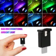 Car Type-C LED RGB Ambient Light Car Atmosphere Night Lamp Decoration Plug Play (for: Renault)