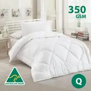 Queen Size Australian Made Woolcomfort 350GSM Merino Wool Quilt