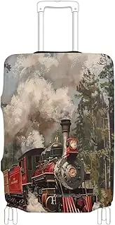 [Joisal] Train Vintage Suitcase Covers for Luggage Tsa Approved Fit 18-32 Inch Suitcase Identifiers Unique, Train Vintage, S 18-20 in