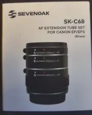 Sevenoak SK-C68 AF Extension Tube Set for Canon EF/EFS, Pro AutoFocus macro Lens