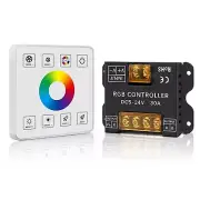 RGB LED Light Controller Glass Touch Panel Wall Mounted Switch Brightness Dimmer