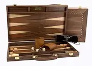 Dal Rossi 15-Inch Backgammon Walnut with Handle
