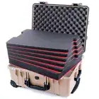 Tan & Black Pelican 1560 case with customizable tool foam inserts.