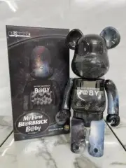 28CM Bear Black White Pattern Baby Action Statue Trend Ornaments Gifts