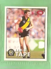 1996 AFL SELECT STICKER #186 JAMIE TAPE, RICHMOND TIGERS
