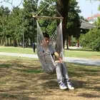 01)Outdoor Camping Garden Adult Swing Hanging Hammock Indoor Rope Chair JF