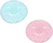 2pcs Foot Cleansing Pads Back Massage Mat Bath Shower Foot Cleaner Suction Pads Non-slip Design for Family Use