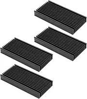 4Pc Aluminum Heat Sinks, Q50 12.7 100mm Aluminum Heat Sink Cooler Chip Cooling Fin for Circuit Board Chip Heat Sink Chip for Router,CPU, Amplifier,Power Supply,Module