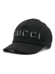 [Gucci] embroidered wool baseball cap M Black