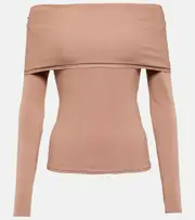 [Alaia] Alaïa Off-shoulder jersey top AU 18 neutrals