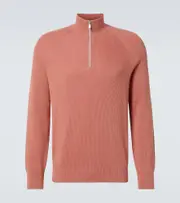 [Brunello Cucinelli] Brunello Cucinelli Half-zip cotton sweater AU 90 orange