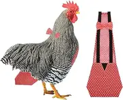 KAMA BRIDAL Chicken Diaper, Pet Diaper for Chook Duck Goose Adjustable Washable Reusable Diaper for Poultry (L, Red)