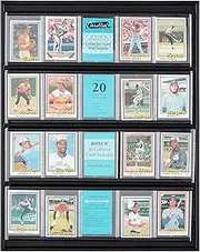 MCS 16x20 Inch Collector Card Wall Display, Holds 20 Sports Cards, Black (52894)