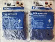 2 PACK of 500 Cross Plastic Tile Spacer TAVY Basix 3/16" 5mm 1,000 TOTAL