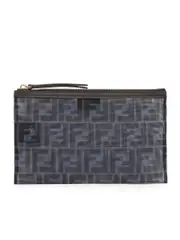 Fendi Logo Pouch in Canvas