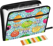 Custom Expandable File Folders 13 Pockets A4 Letter Size Personalized Receipt Organizer with Zipper Closure for Document Storage Summer Fruit Style Floral Fashion para guardar documentos