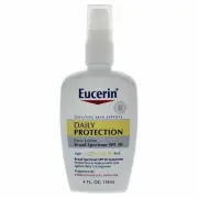 Eucerin Daily Protection Face Lotion SPF 30 Broad Spectrum Sunscreen 4oz 2 Pack
