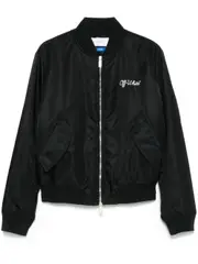 [Off-White] Off-White-Giacca Bomber Con Scritta Logo-Uomo 50 IT